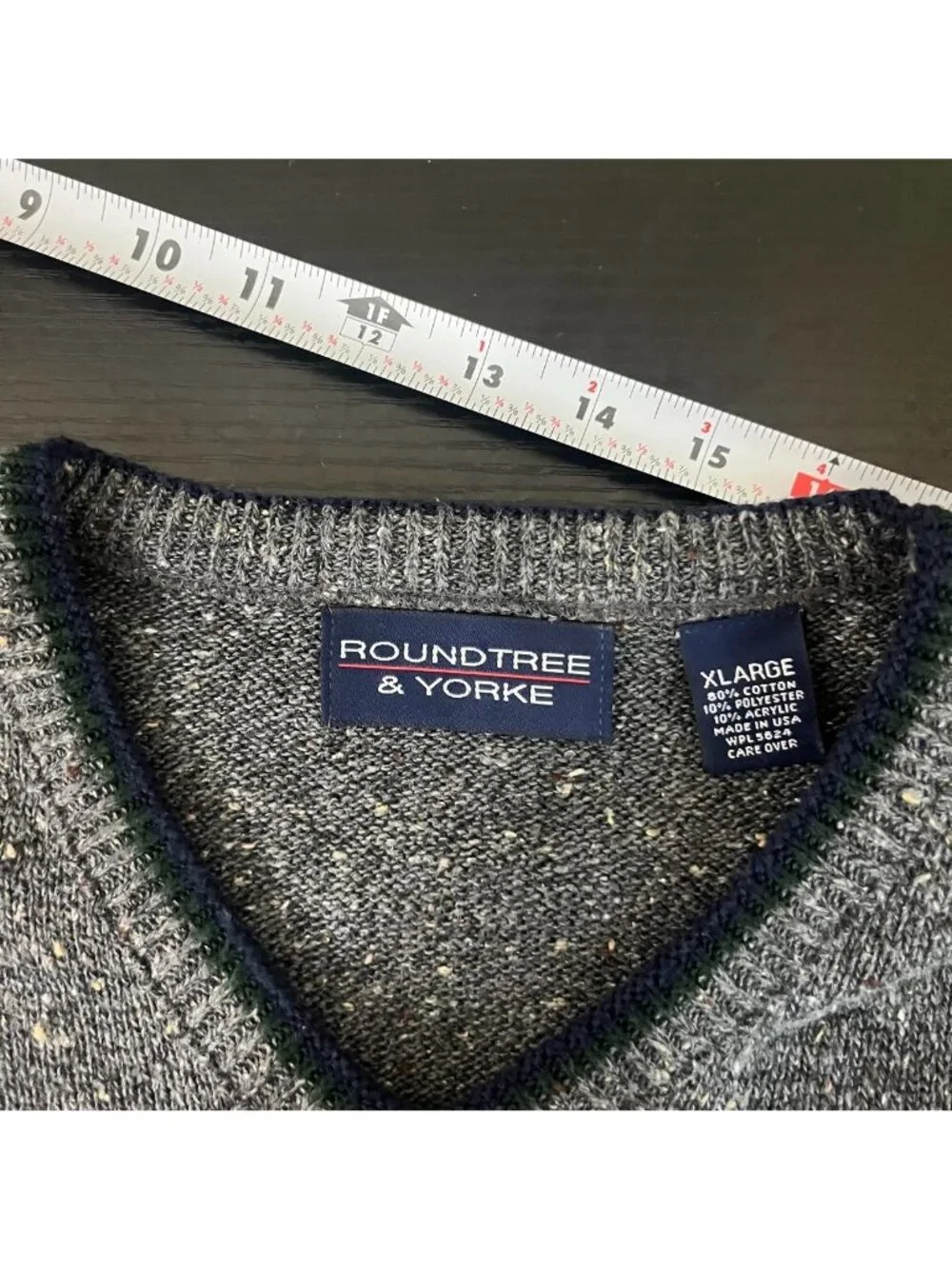90s gray striped preppy indie skater sweater